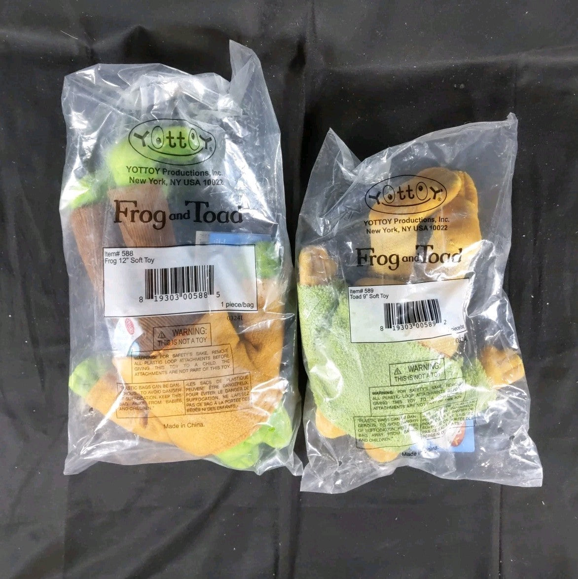 YOTTOY Frog and Toad are Friends Plush Set Collection (Pair) Stuffed Animals