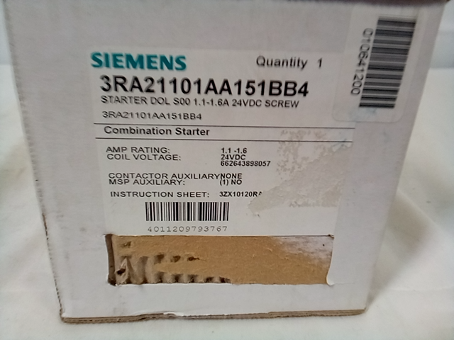 Siemens 3RA2110-1AA15-1BB4 Combination Starter