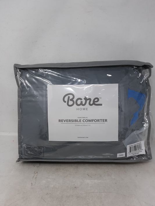 Bare Home Ultra-Soft Reversible Comforter - Twin/Twin XL, Gray/Medium Blue