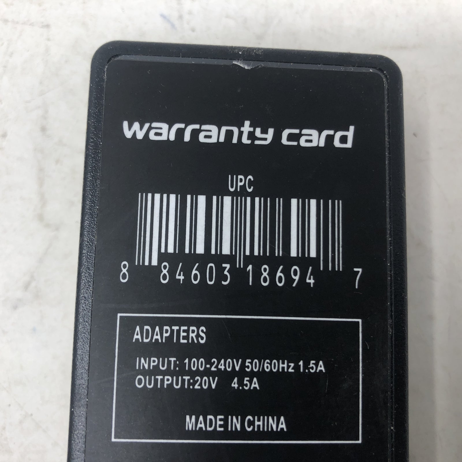 Lot of 2 Warranty Card AC Adapters - R37-7395