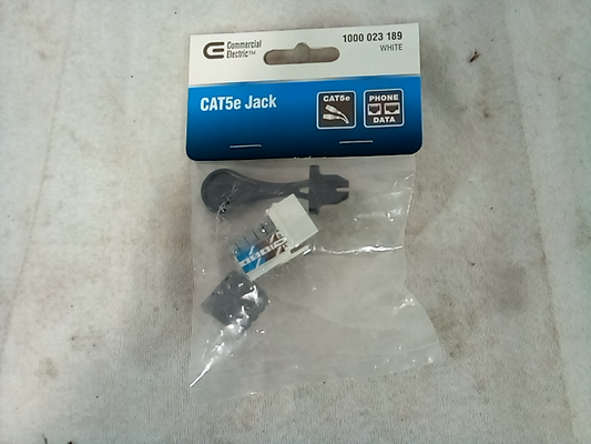 Commercial Electric Category 5e Jack - White 5025-WH