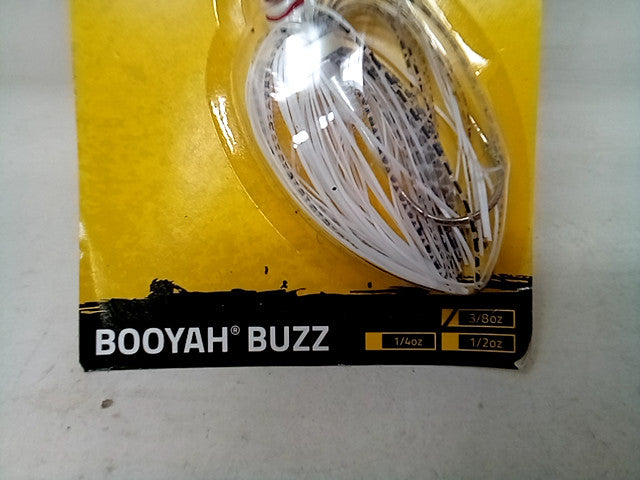 BOOYAH 3/8 Oz Buzz Pearl White & Snow White Shad Fishing Lure
