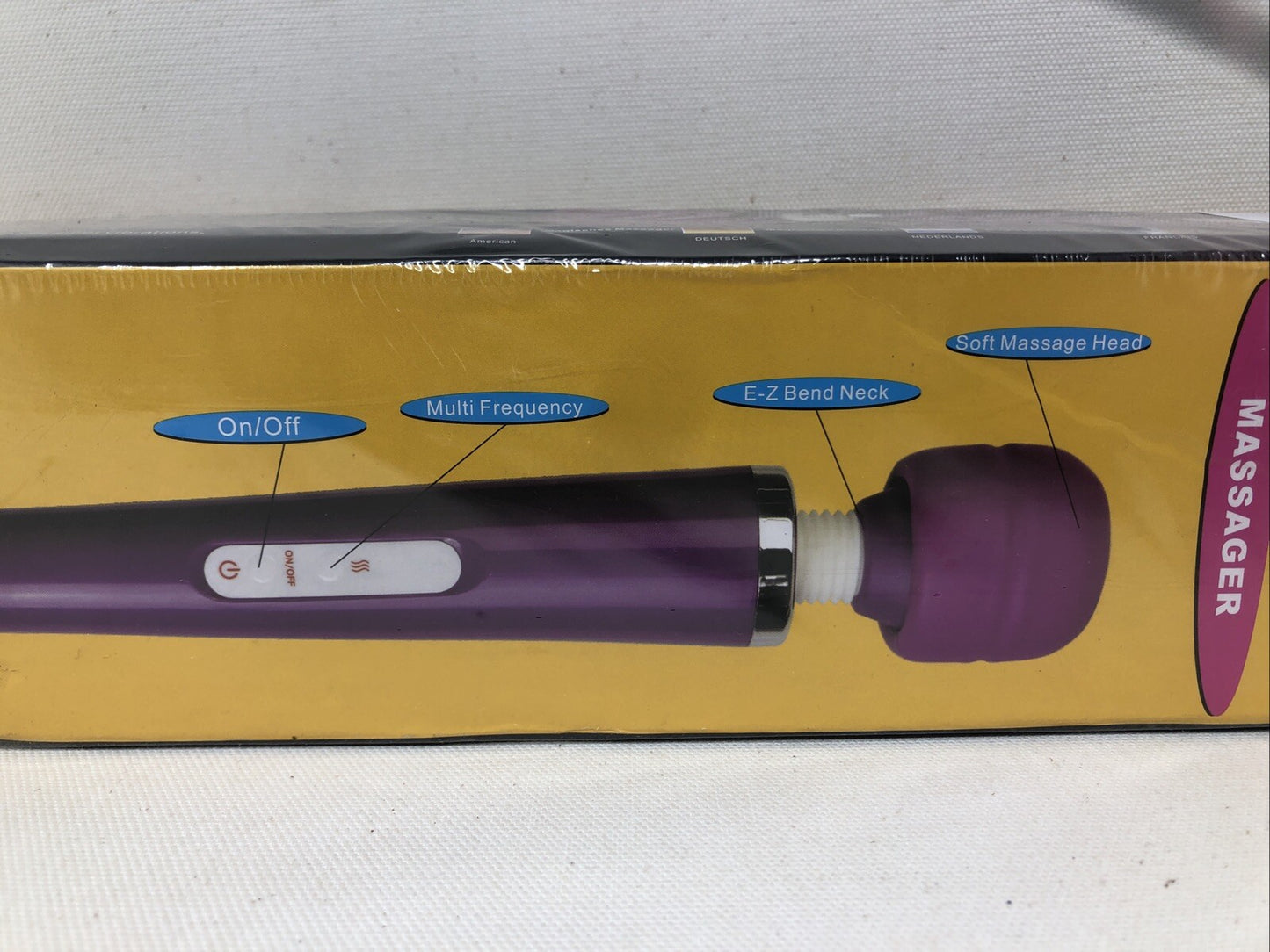 Wired Powerful Handheld Electric Massager vibration 110-220v Purple