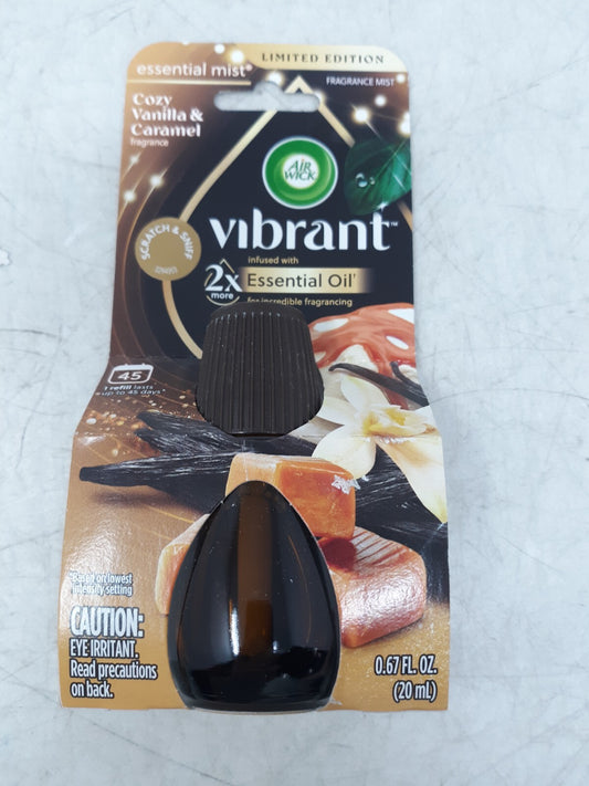 Air Wick Vibrant Essential Mist Refill Cozy Vanilla & Caramel 0.67 fl. oz (20ml)