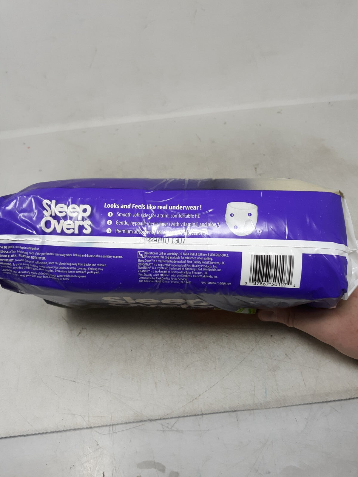 Cuties FQSLP05302 Sleep Overs Incontinence Pants, Size XL - 12 Piece