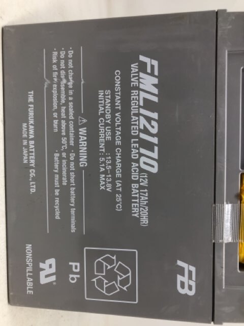 Furukawa FML12170 Replacement Valve Regulated Lead Acid Battery 12V 17Ah/20HR