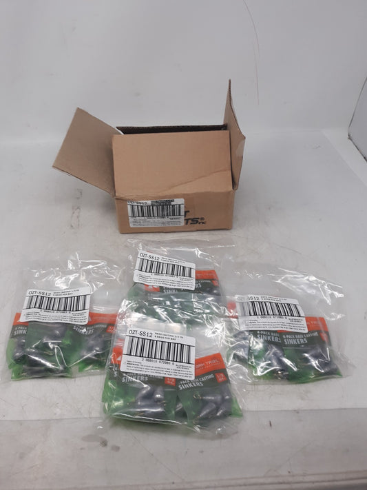 Ozark Trail Bass Casting Sinkers 1/2 oz – Lot of 24 Packs (96 Total Sinkers)