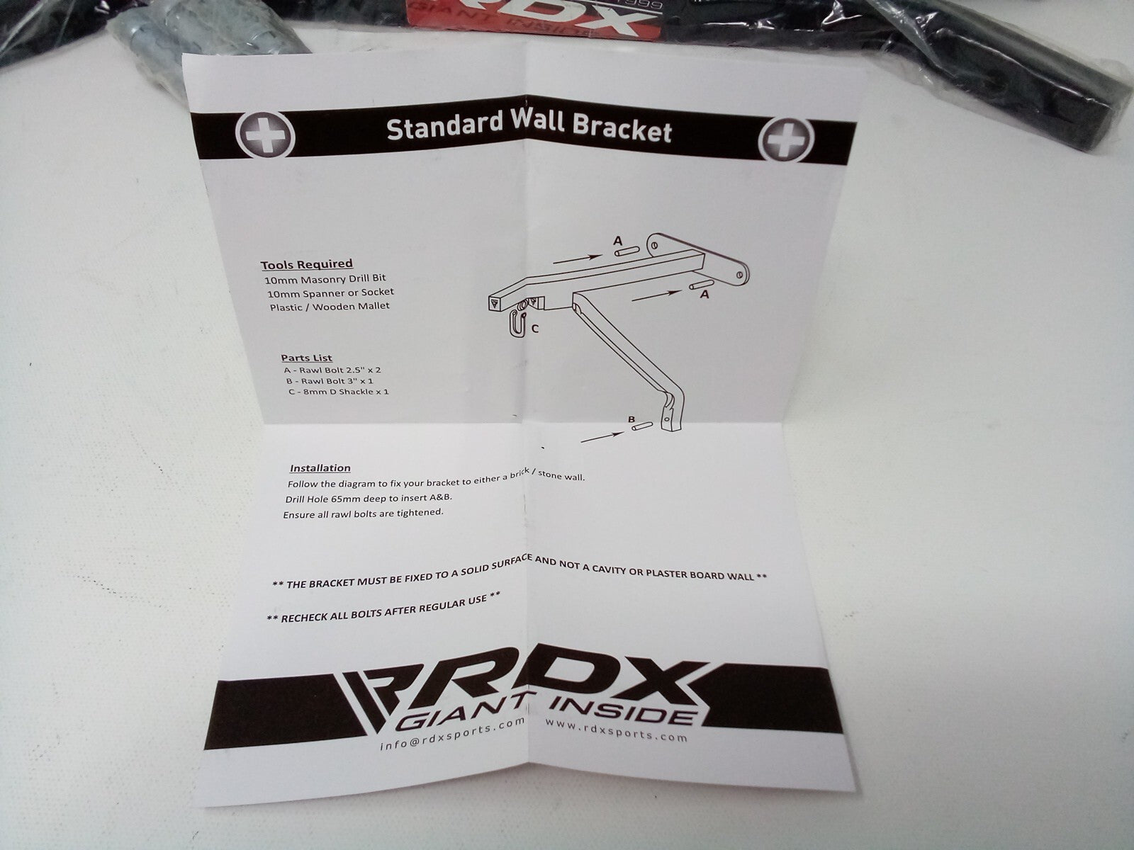 Heavy Duty RDX Punching Bag Wall Mount Bracket Steel Black WBR X1