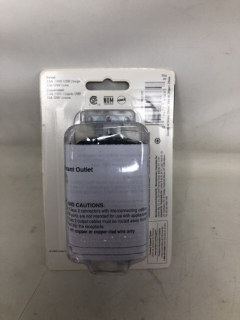 Leviton 3.6A USB Dual Type a in-Wall Charger with 15 Amp Tamper-Resistant Outlet