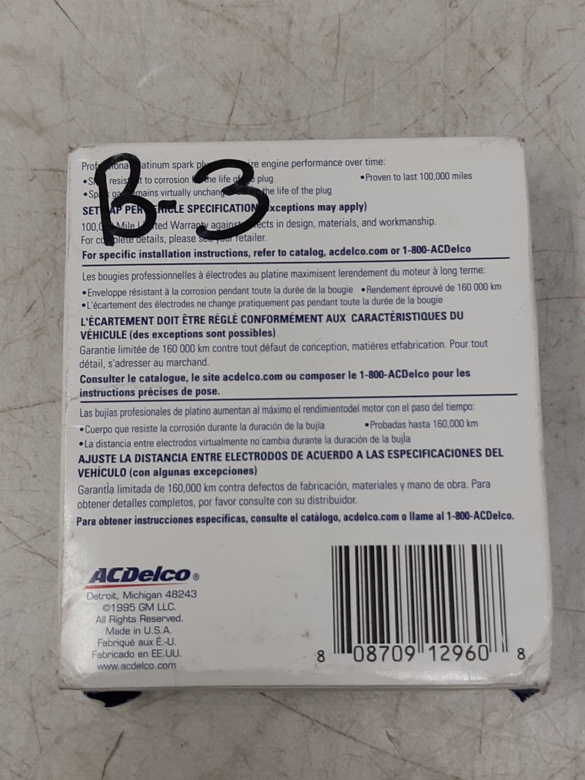 ACDelco 41-906 Professional Platinum Spark Plugs - Pack of 4