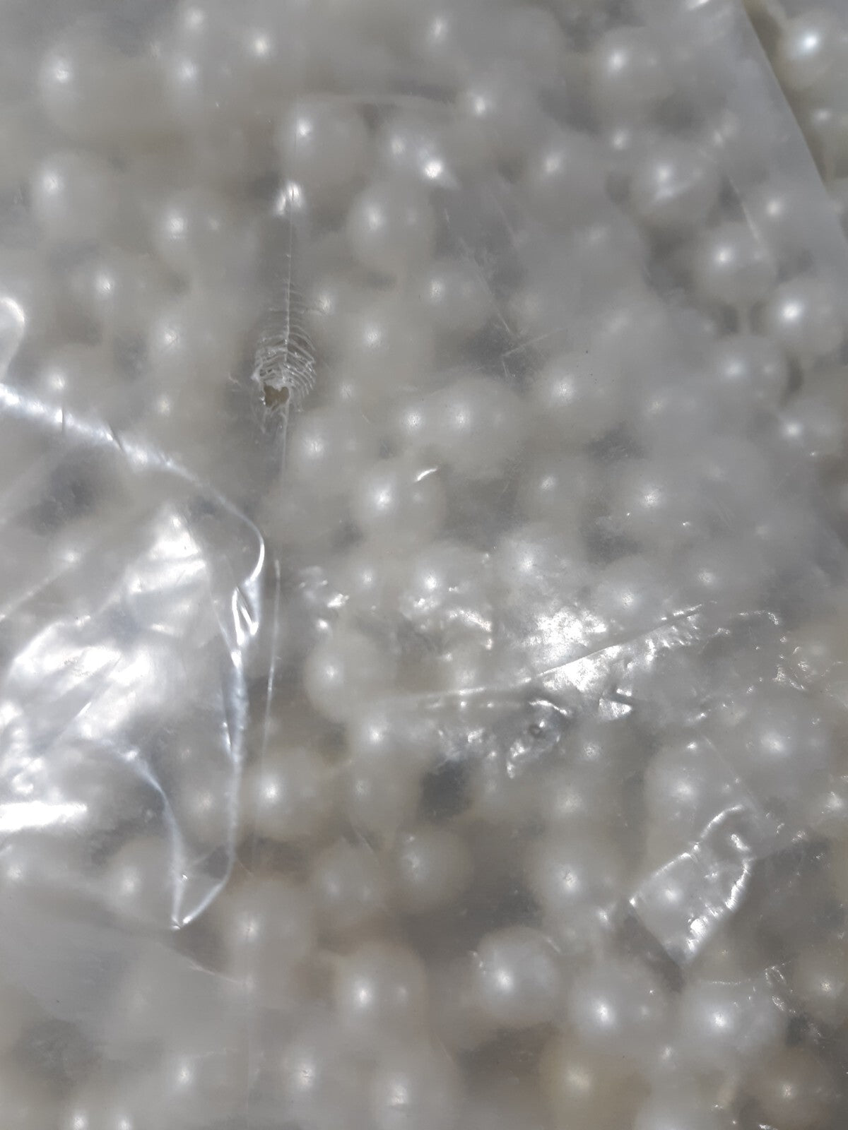 36 Yards Faux Pearl Flat Back White Trim 1MM Crafting Stringed Beads