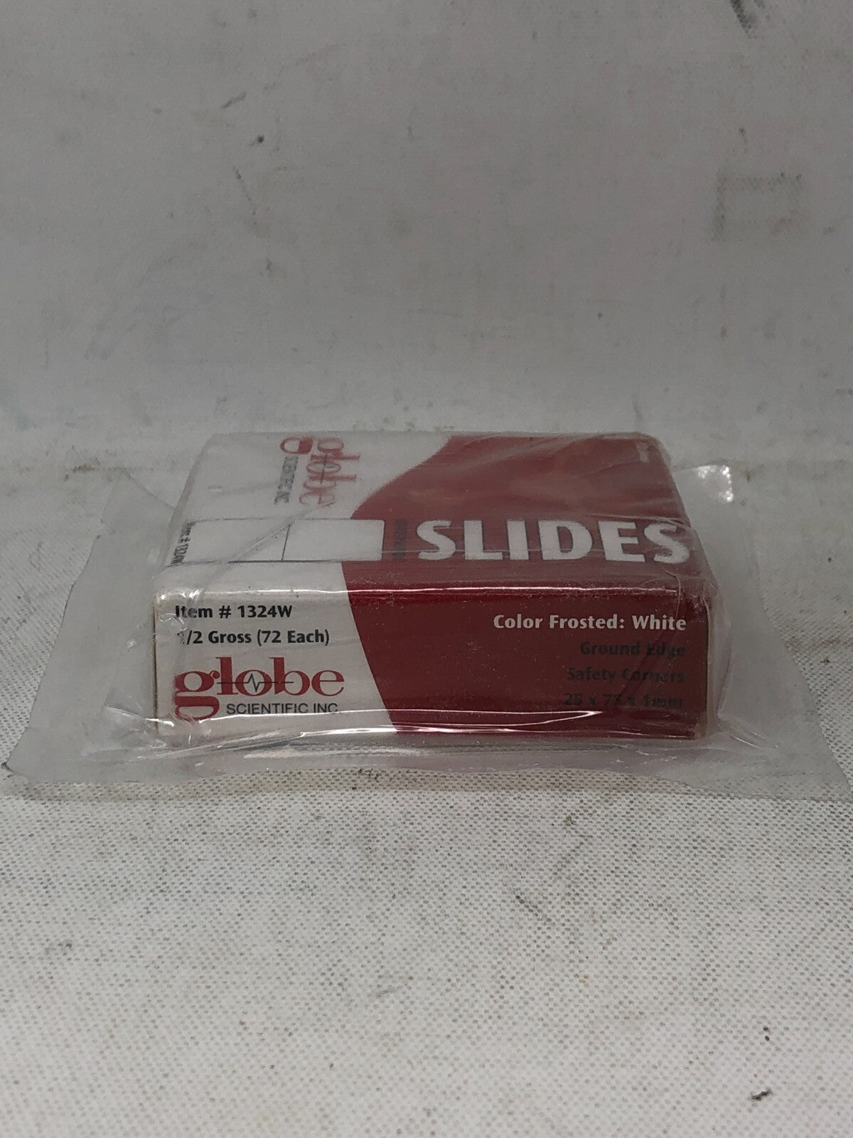 Globe Scientific Inc. Microscope Slides ~ 72-Pack 1/2 Gross Frosted White, 1324W
