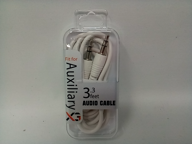 XpressGear Auxiliary 3.3 feet Audio Cable White 6 pack - Item No. 455, 1.2m auxi