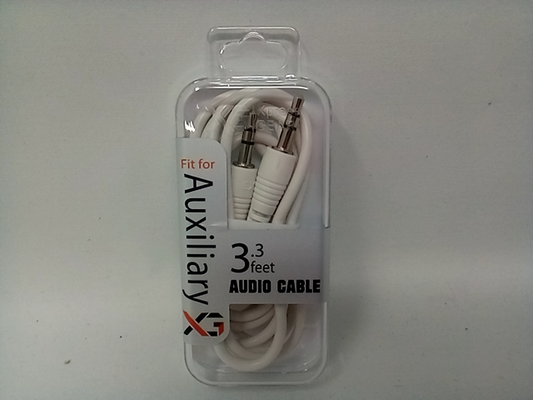 XpressGear Auxiliary 3.3 feet Audio Cable White 6 pack - Item No. 455, 1.2m auxi