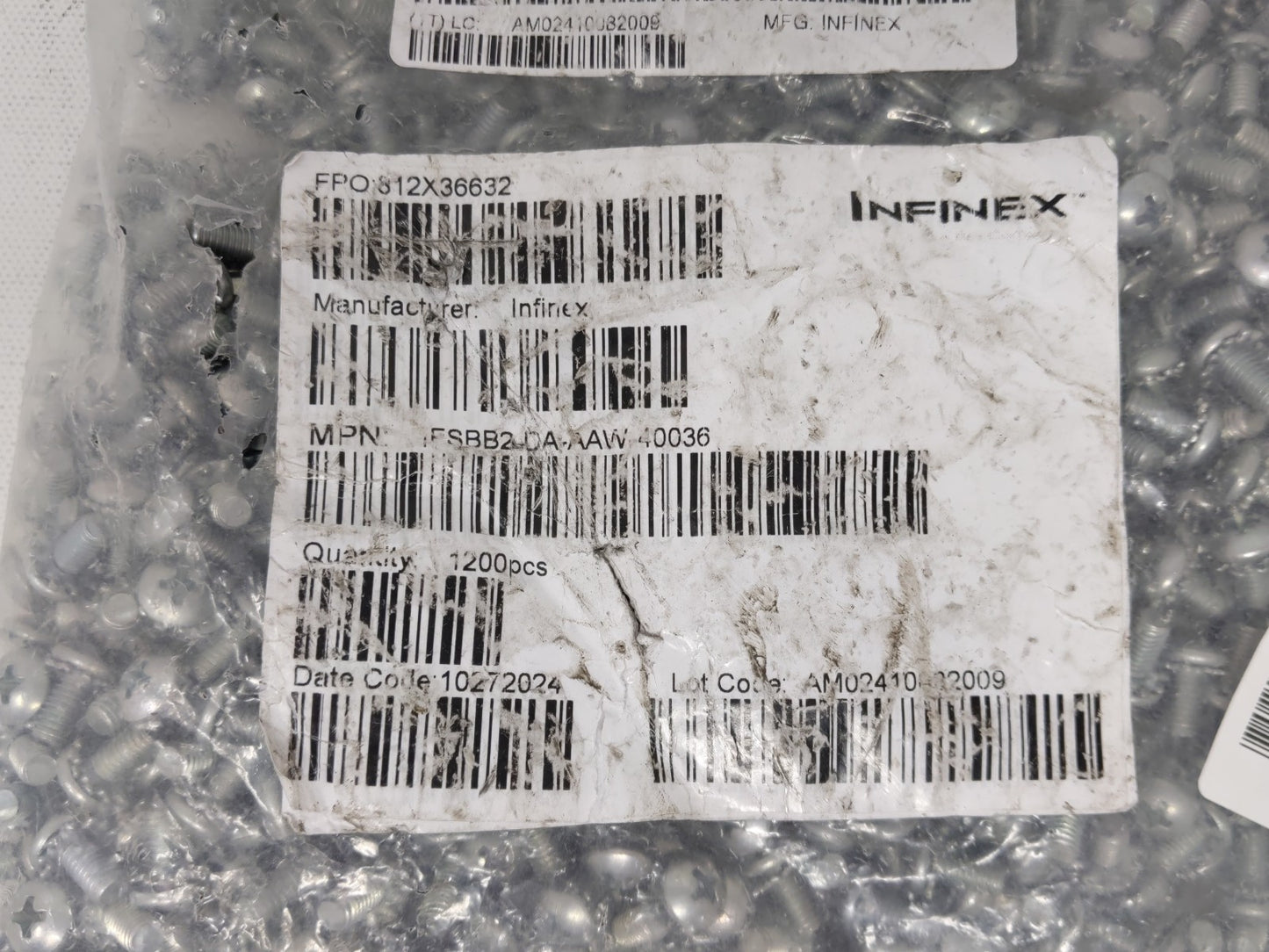 INFINEX philips truss  cross screw + external tooth washer Approx 1200pcs