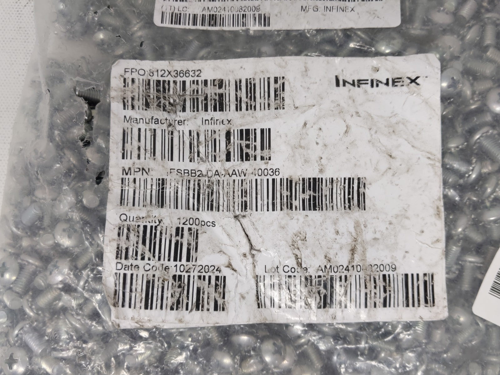 INFINEX philips truss  cross screw + external tooth washer Approx 1200pcs