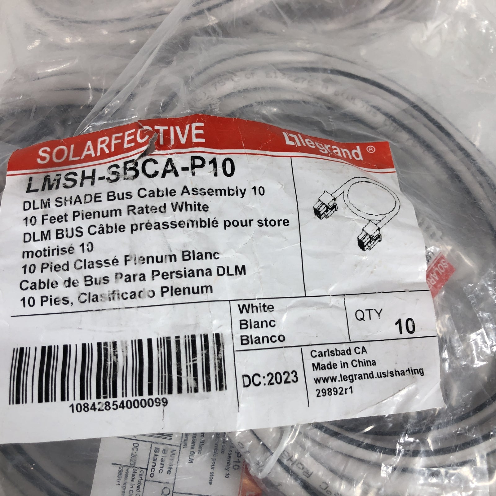 Legrand Solarfective DMS Shade Bus Cable Assembly - lmsh-sbca-p10 - Lot of 10