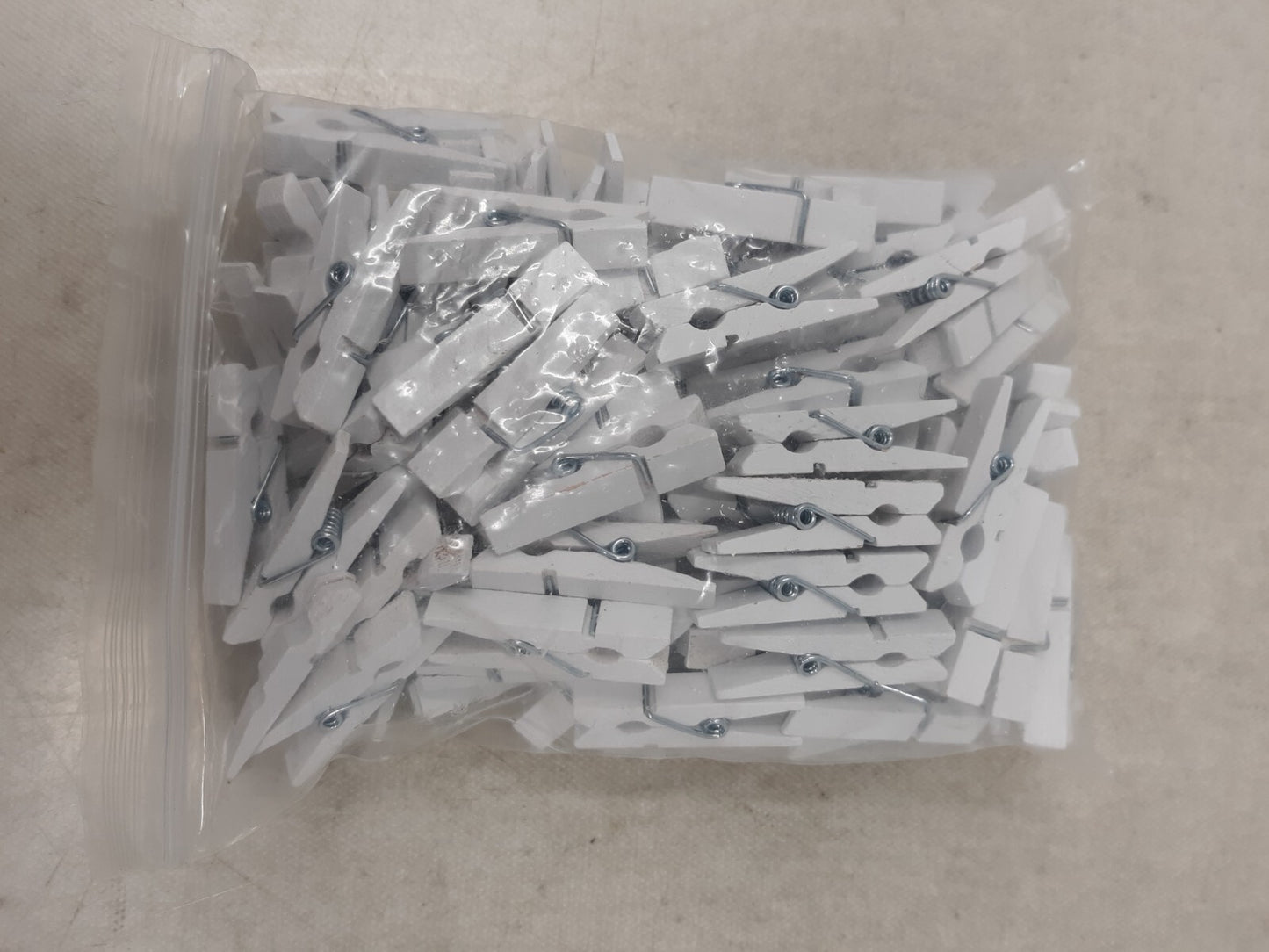 Decora 3.5cm Sturdy White Wooden Mini Clothespin Photo Clips Pack of 100