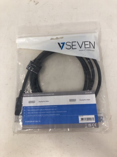 V7 Seven Video Display Port Male Adapter Cable Cord Black