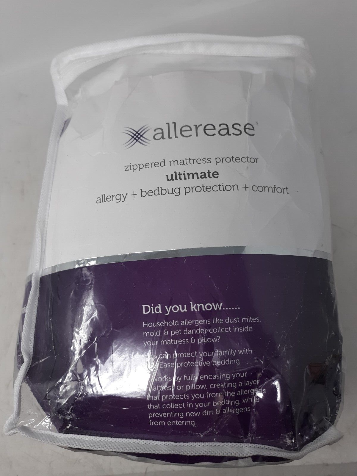 AllerEase Ultimate Zippered Mattress Protector King Size Waterproof Bed Bug Bloc
