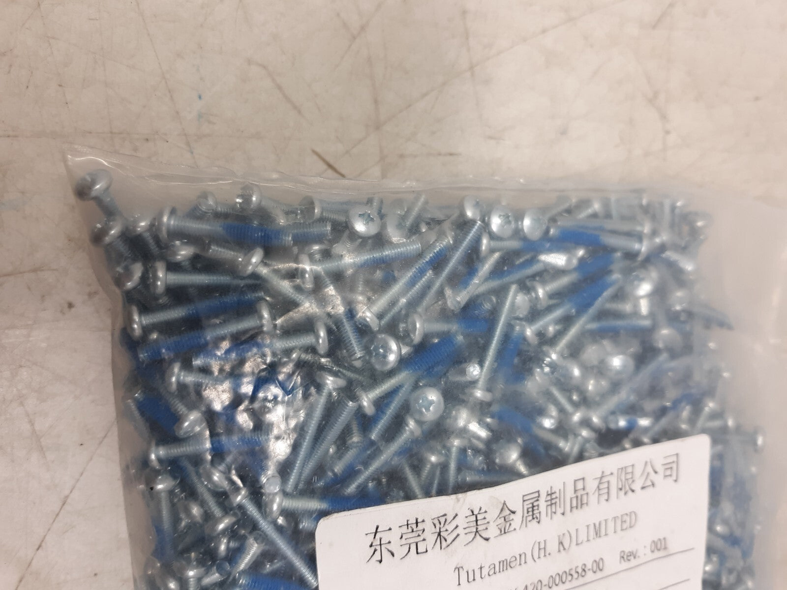 Tutamen 61612010R01 Phillips Pan Head Screws M3 x 10.5mm Zinc-Plated, Lot of 100