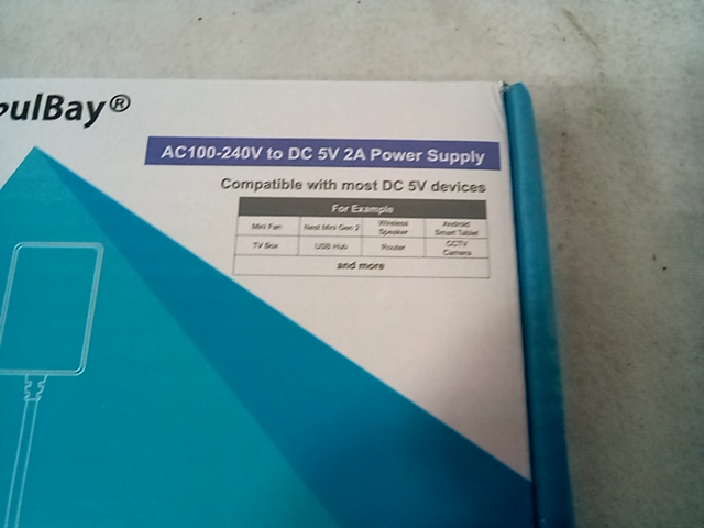Soulbay - AC100-240v to DC 5V 2A Power Supply