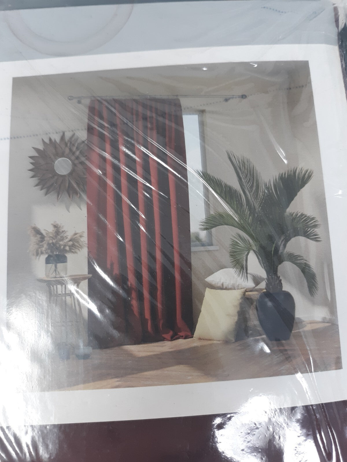 Amelia Home Blackout Curtain - 140x270 cm, Burgundy, Grommet Top