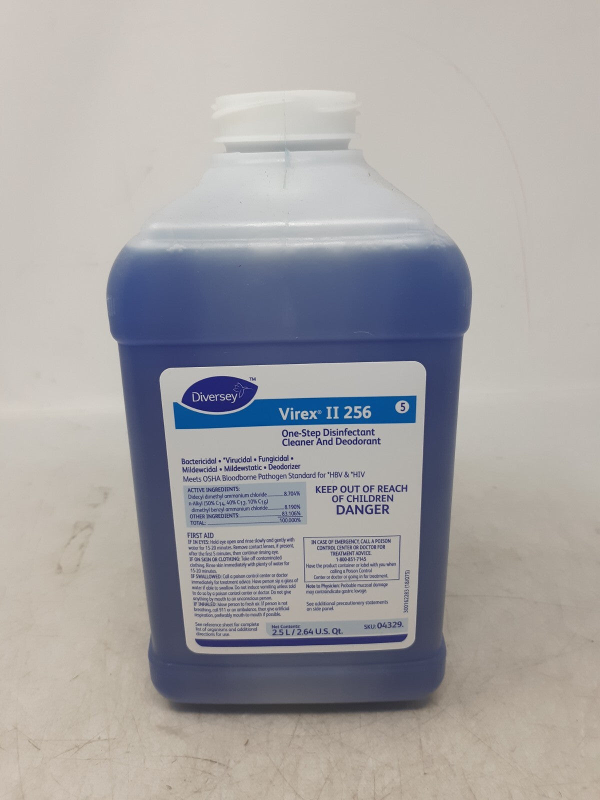 Diversey Virex II 256 Disinfectant Cleaner 2.5L | Concentrate Formula | 04329