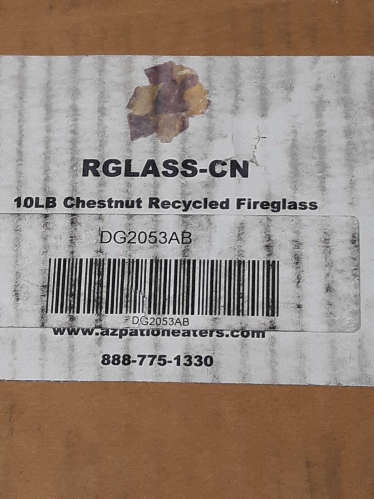 AZ Patio Heaters .75 in Chestnut Recycled Fire Glass - RGLASS-CN