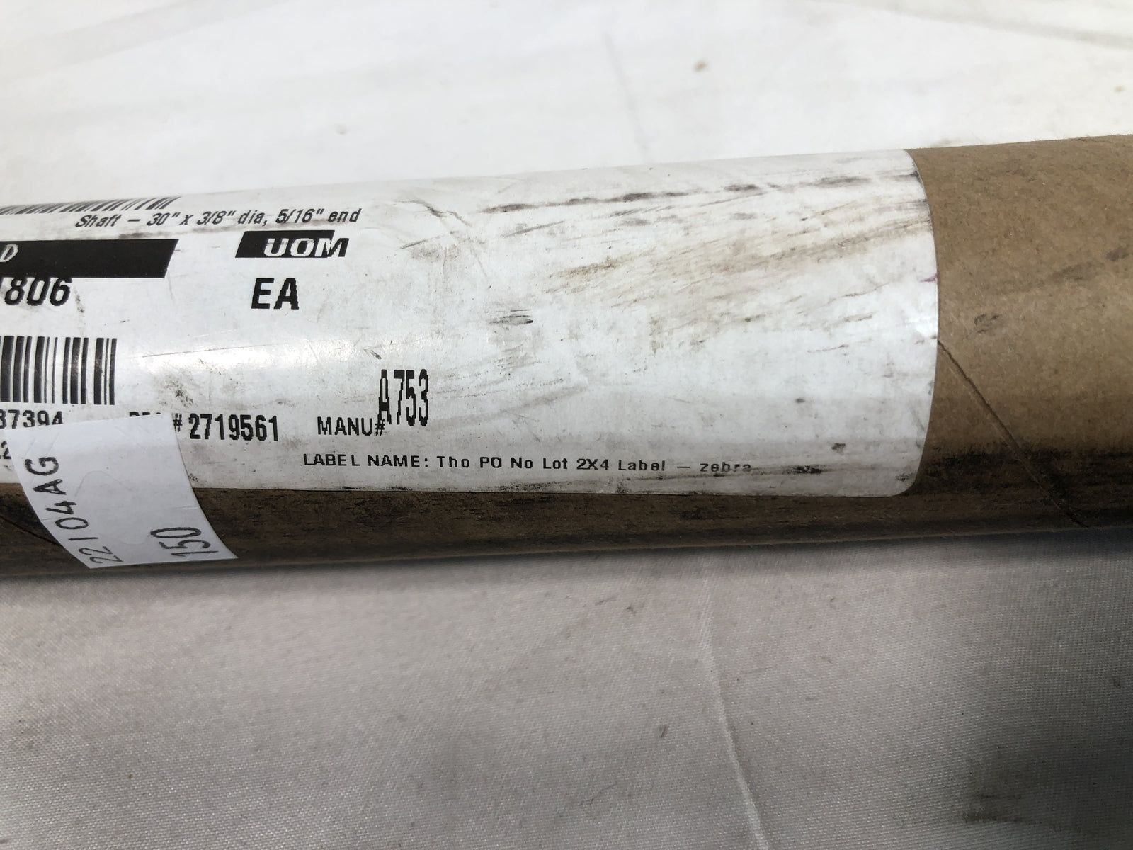 Thomas Scientific Shaft 30" x 3/8" dia, 5/16" end 3791806