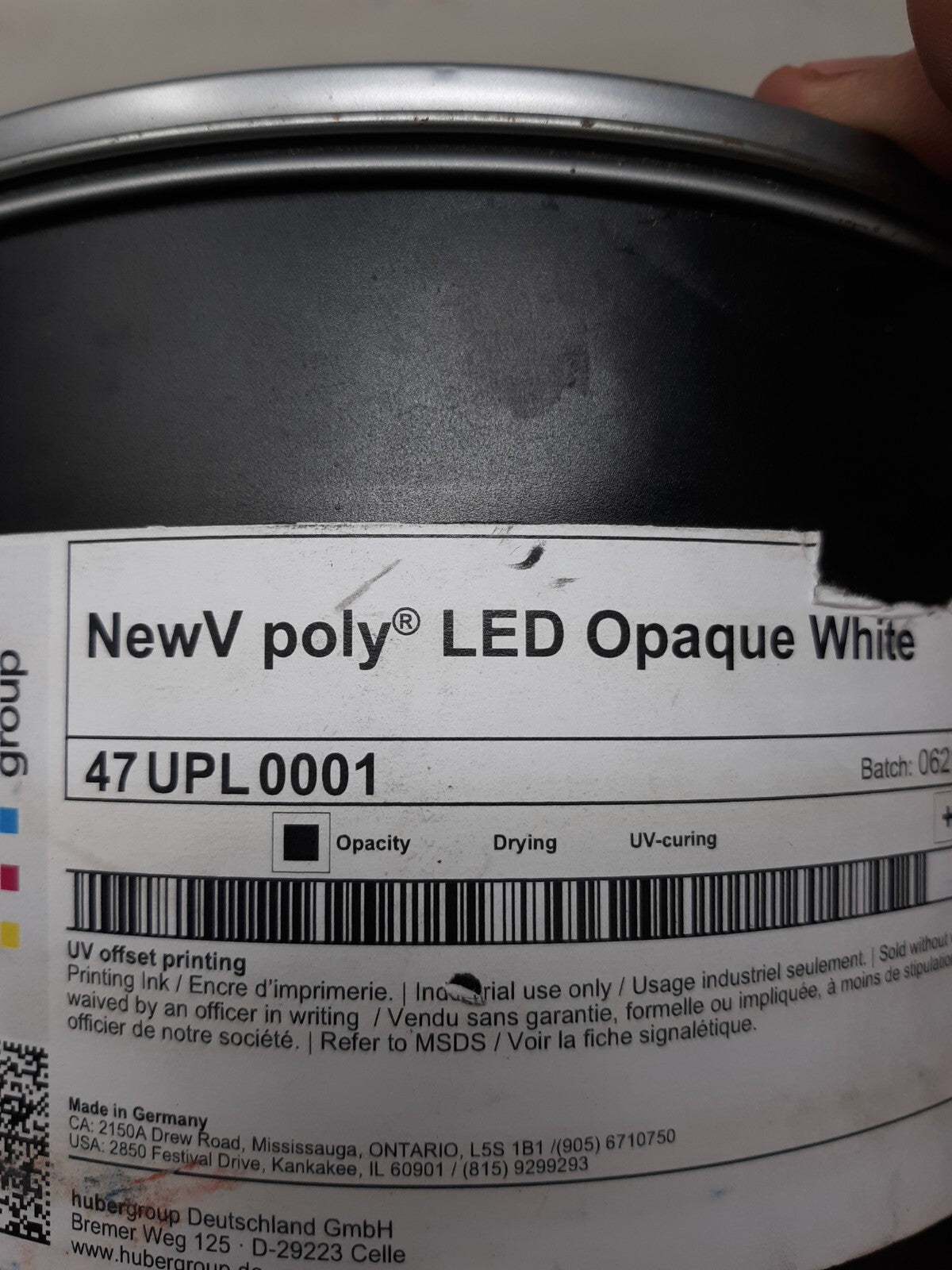 3.0 kg Huber Group NewV poly LED Opaque White 47UPL0001