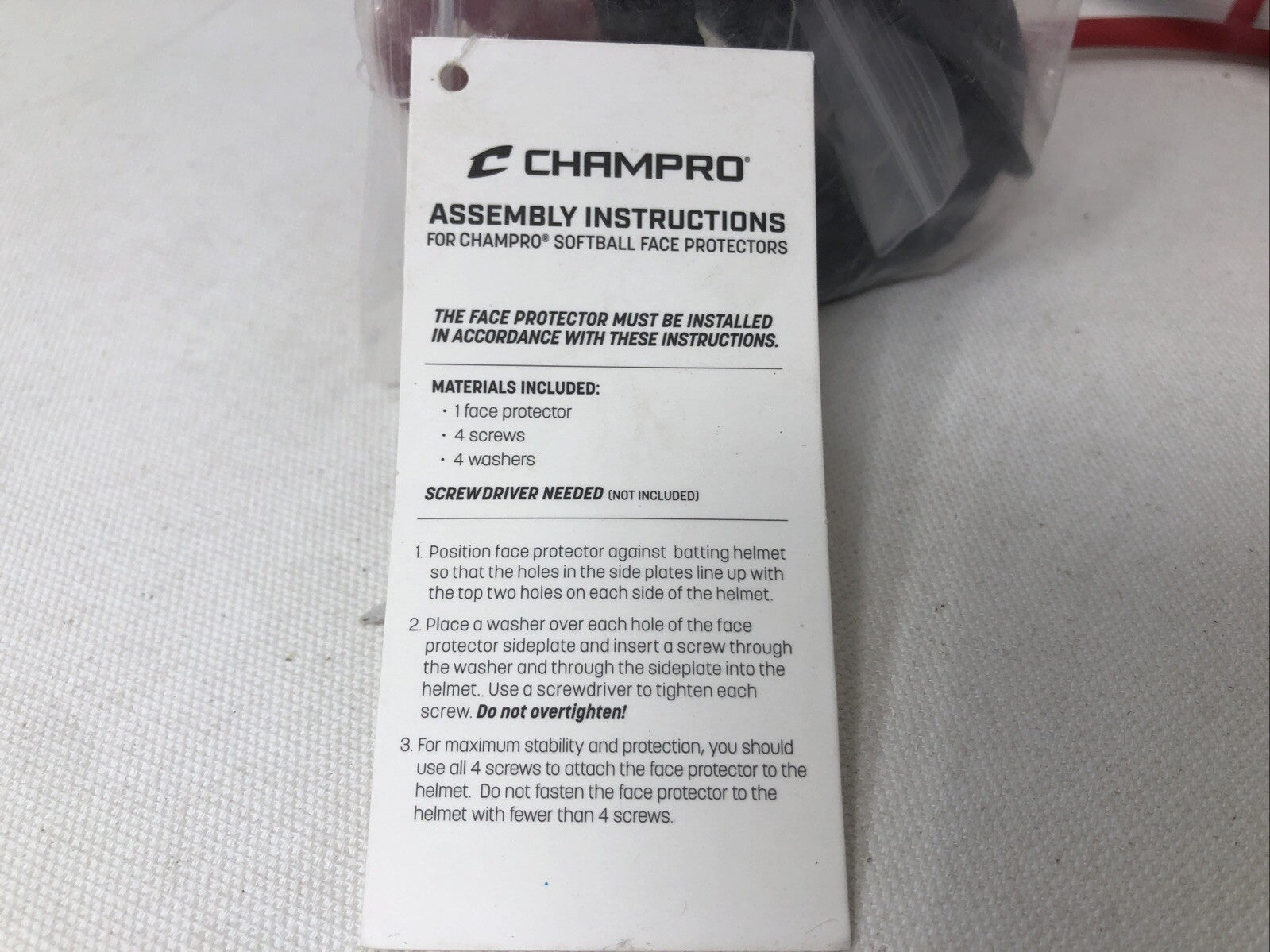 Champro RED Softball Face Protector HXMS-1