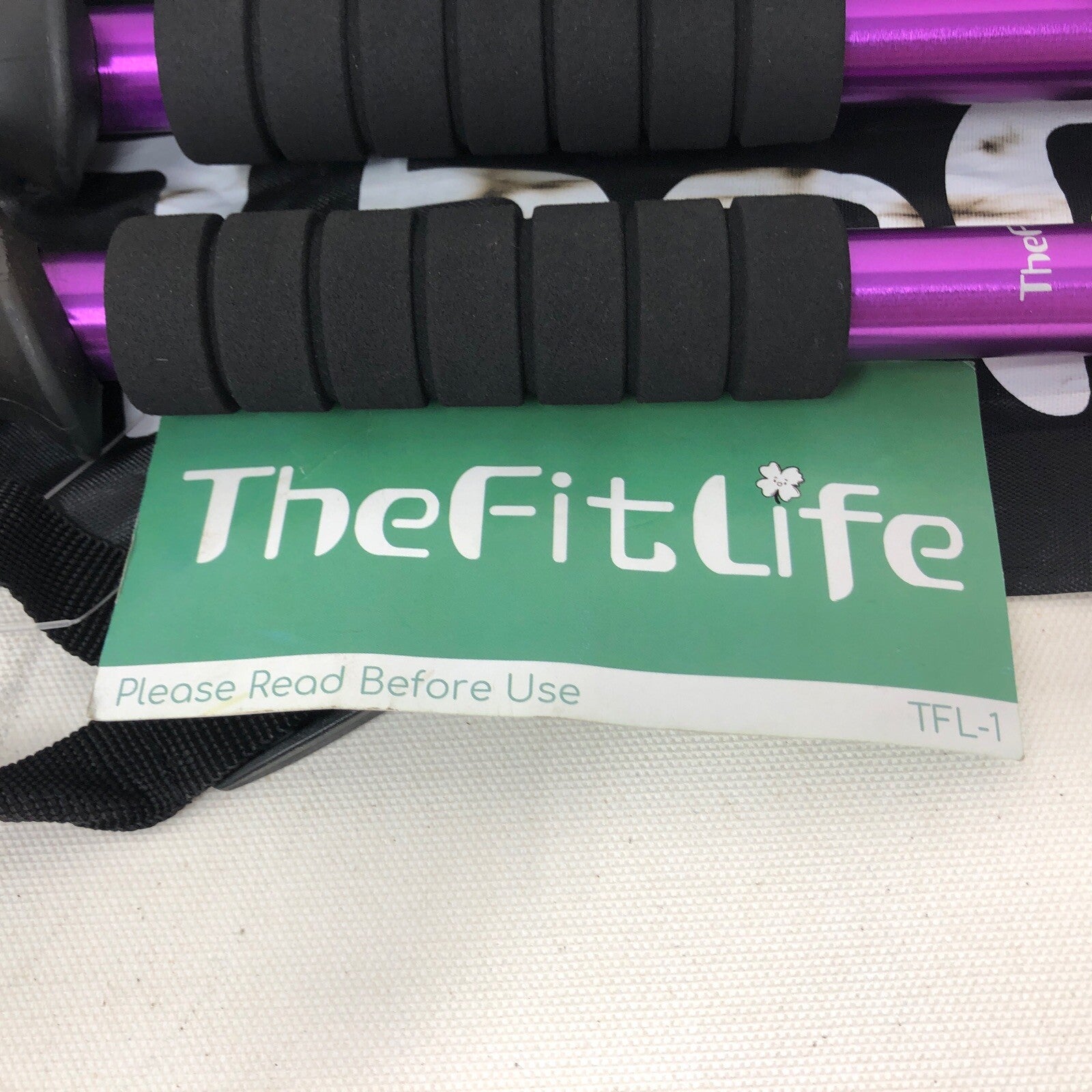 The Fit Life Hiking Walking Sticks Adjustable Poles & Handles Purple Aluminum