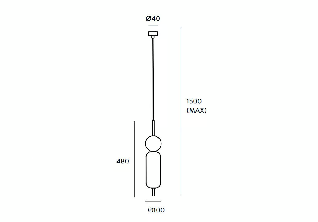 Aromas Designer Light Fixture ANET C1206 marble hanging light