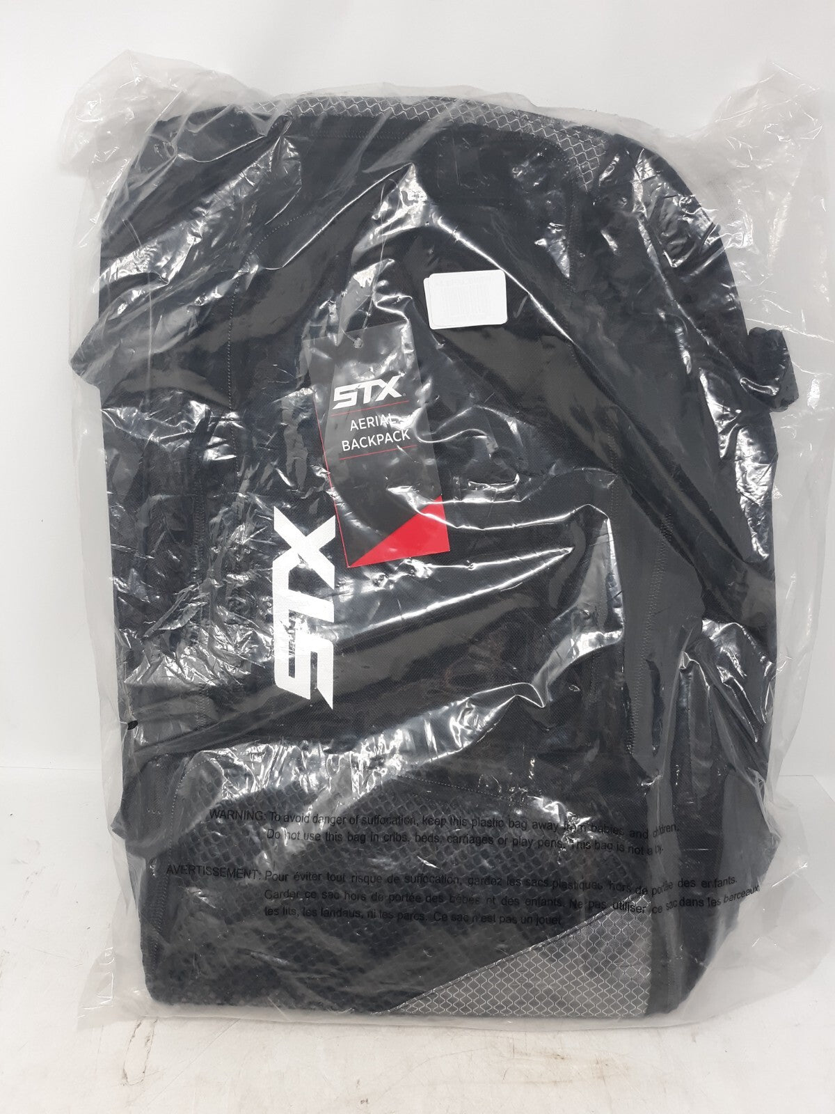 STX Aerial Lacrosse Backpack - Black, Lightweight Sports Bag