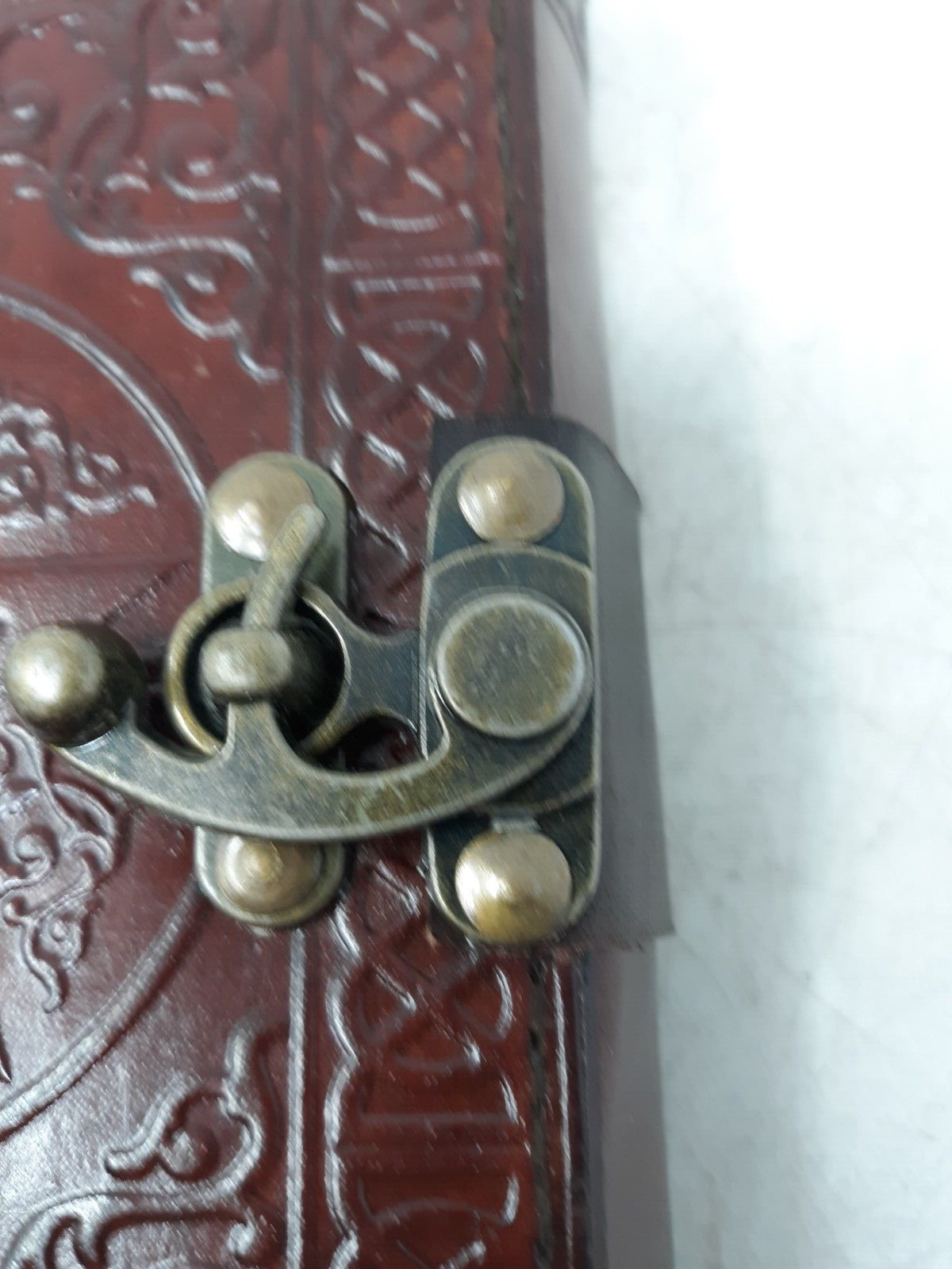 Handmade Leather Journal w/ Pentagram & Celtic Knot | Vintage Notebook