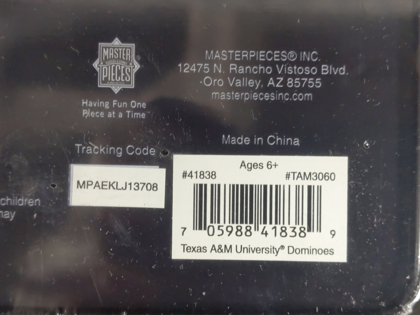 Collectible Double Six 28 Piece College Edition DOMINOES Texas A&M