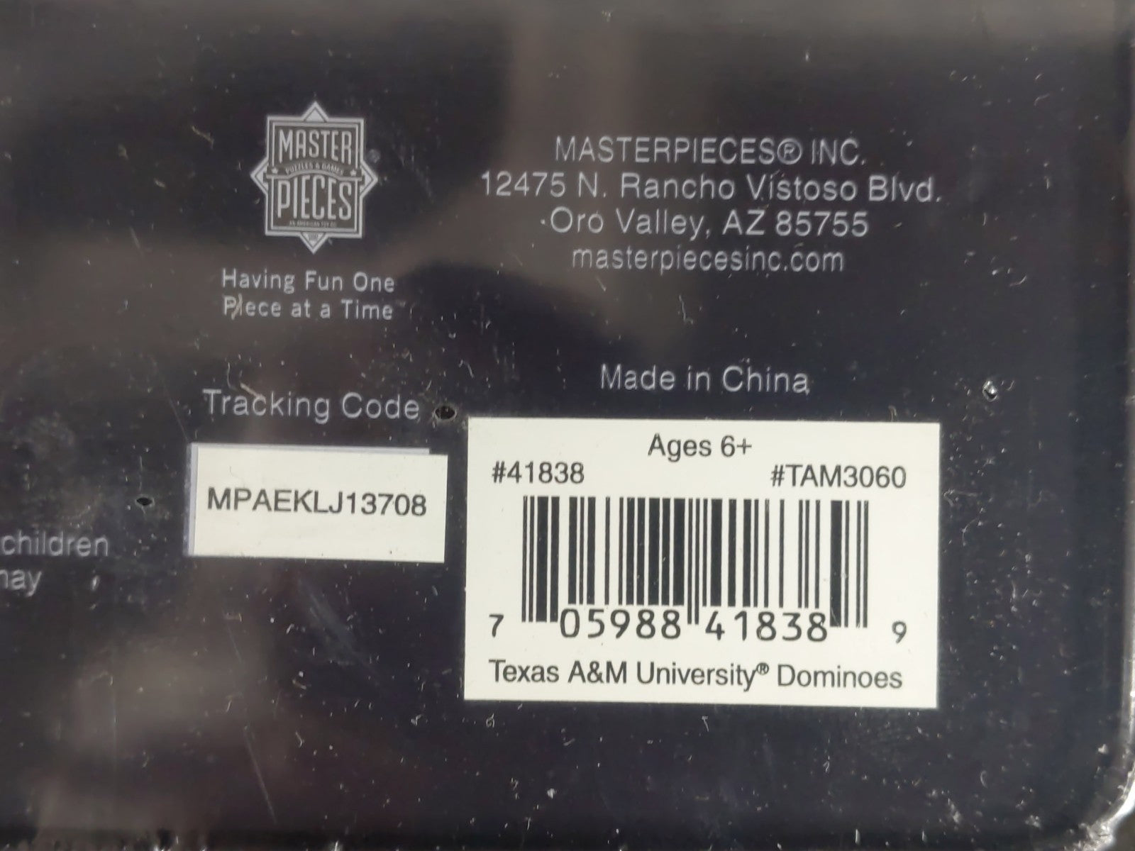 Collectible Double Six 28 Piece College Edition DOMINOES Texas A&M