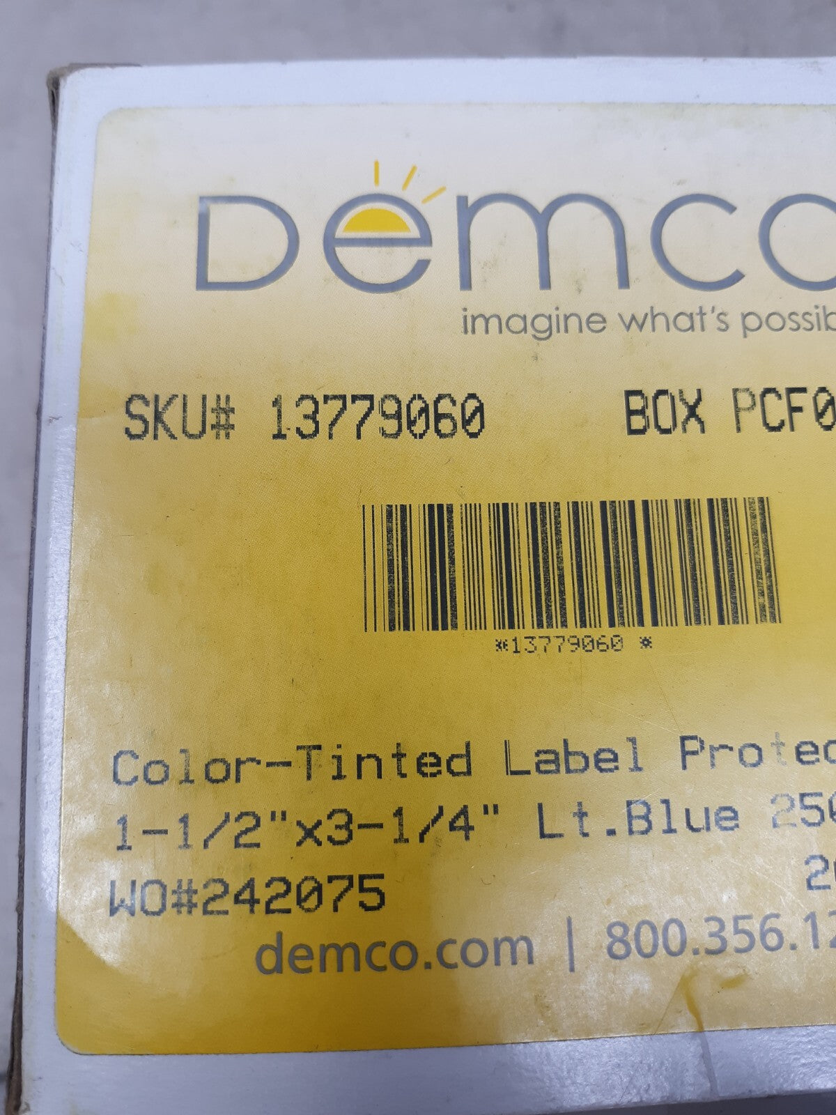 Demco® Color-tinted Glossy Label Protectors - Blue, 250 pcs