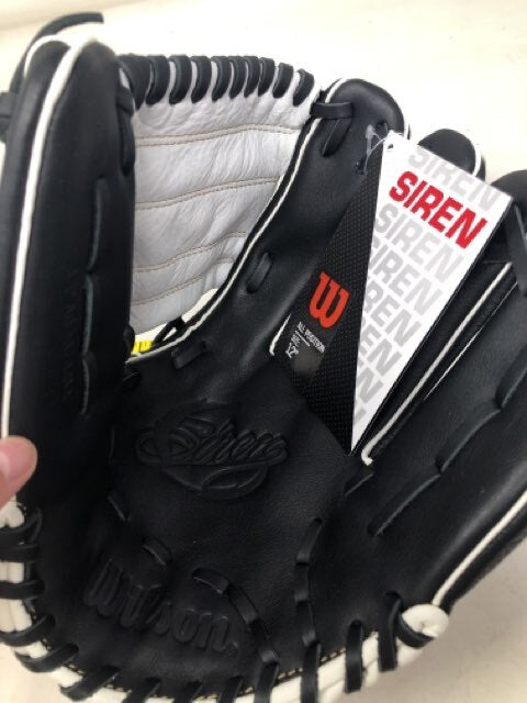 Wilson 12" A550 Siren Fastpitch Glove Black/White - Softball Mitt