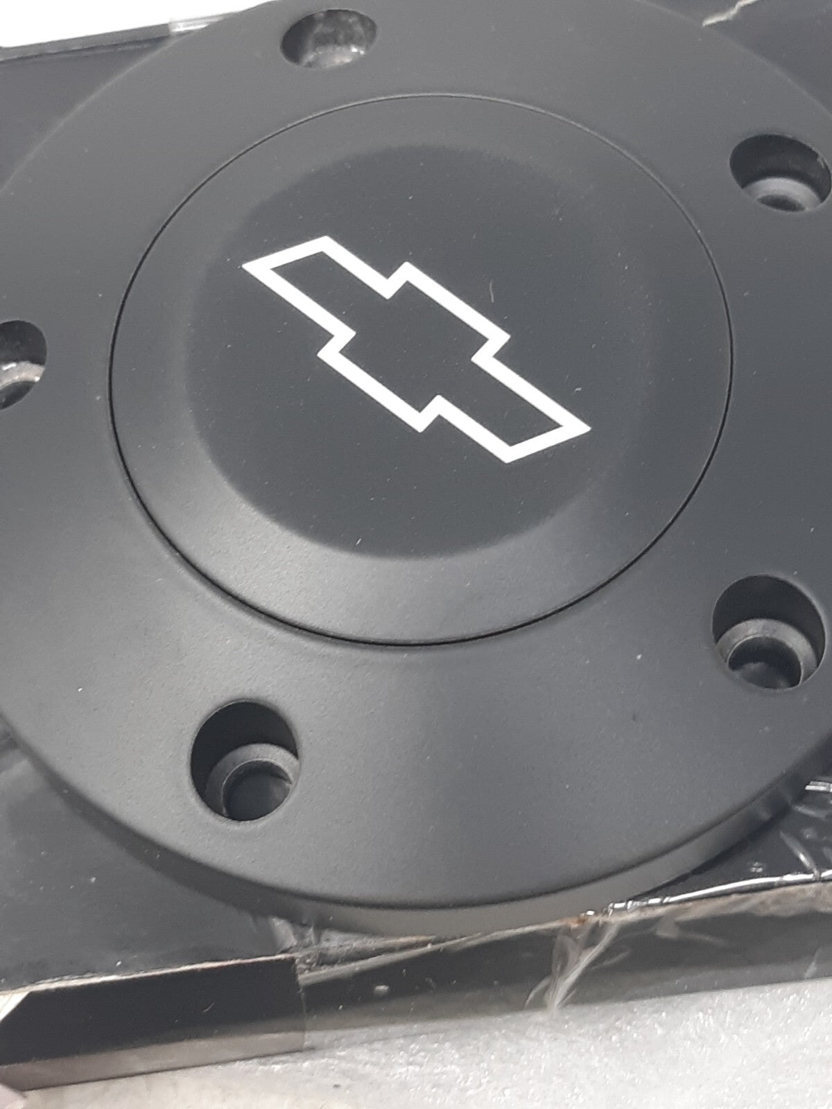 Forever Sharp 38-1127 Chevy Black Bullet Horn Button w/ Hardware – 5 Hole