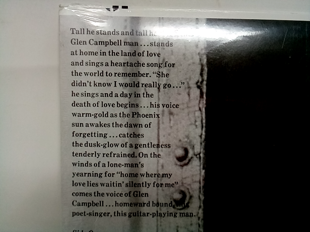 GLEN CAMPBELL - By The Time I Get To Phoenix (NEW SEALED)180g LP Capitol Reissue