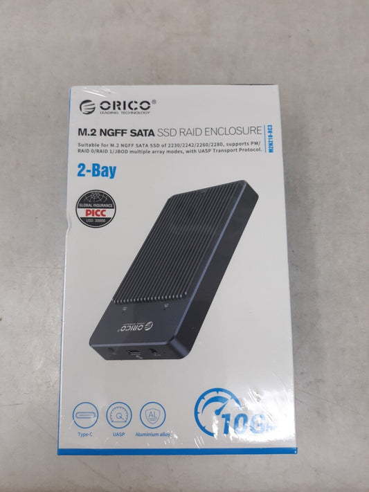 Orico M.2 NGFF SATA SSD Raid Enclosure 2-Bay M2n210-RC3