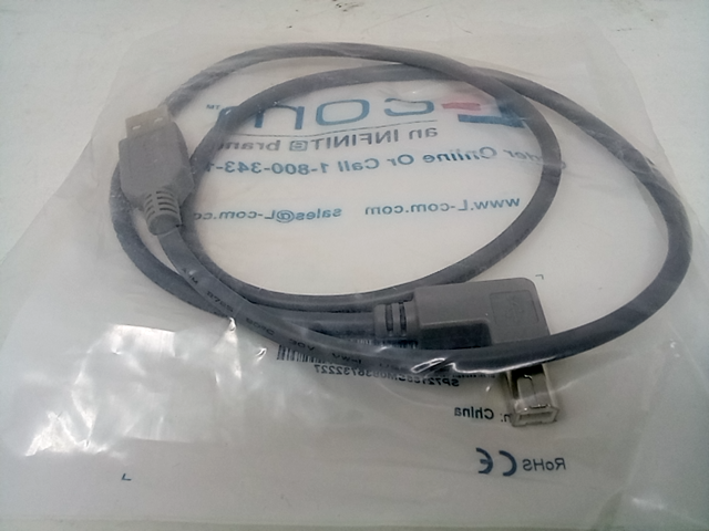 L-Com SP72166 USB-A Printer Cable - Grey
