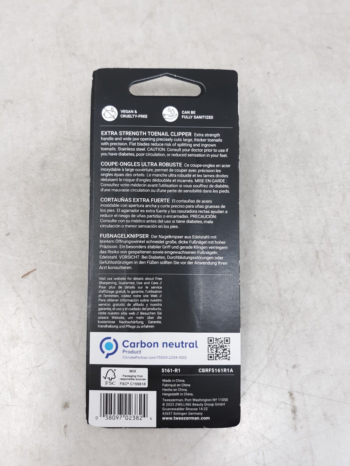 Tweezerman Extra Strength Toenail Clipper Stainless Steel