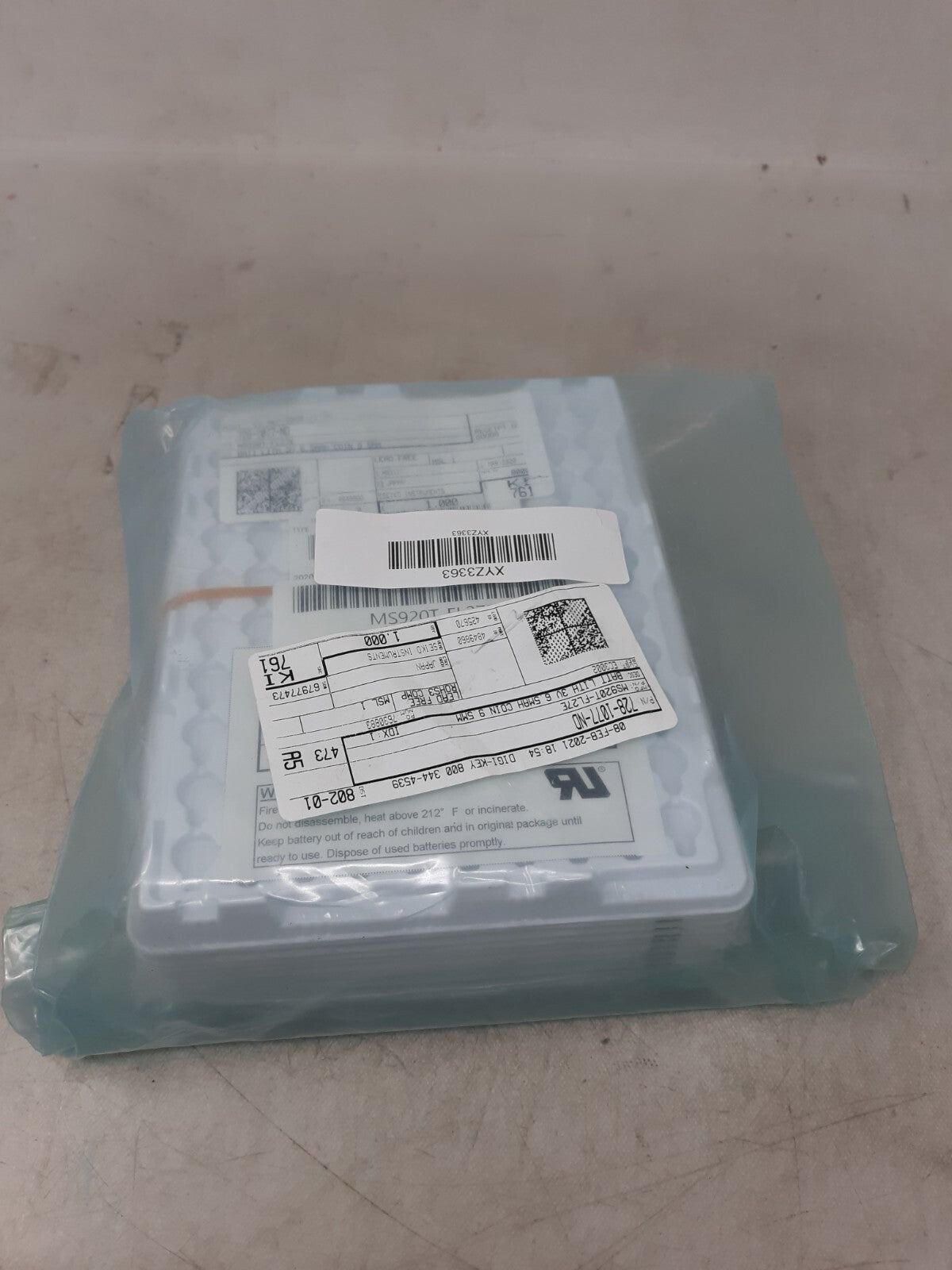 1000 pcs Seiko Instruments BATT LITH 3V 6.5MAH COIN 9.5MM MS920T-FL27E