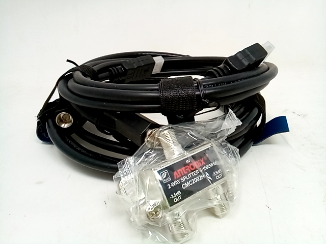 Spectrum COAX Antronix 2-Way Splitter Antenna Cables (X2) and HMDI Cable