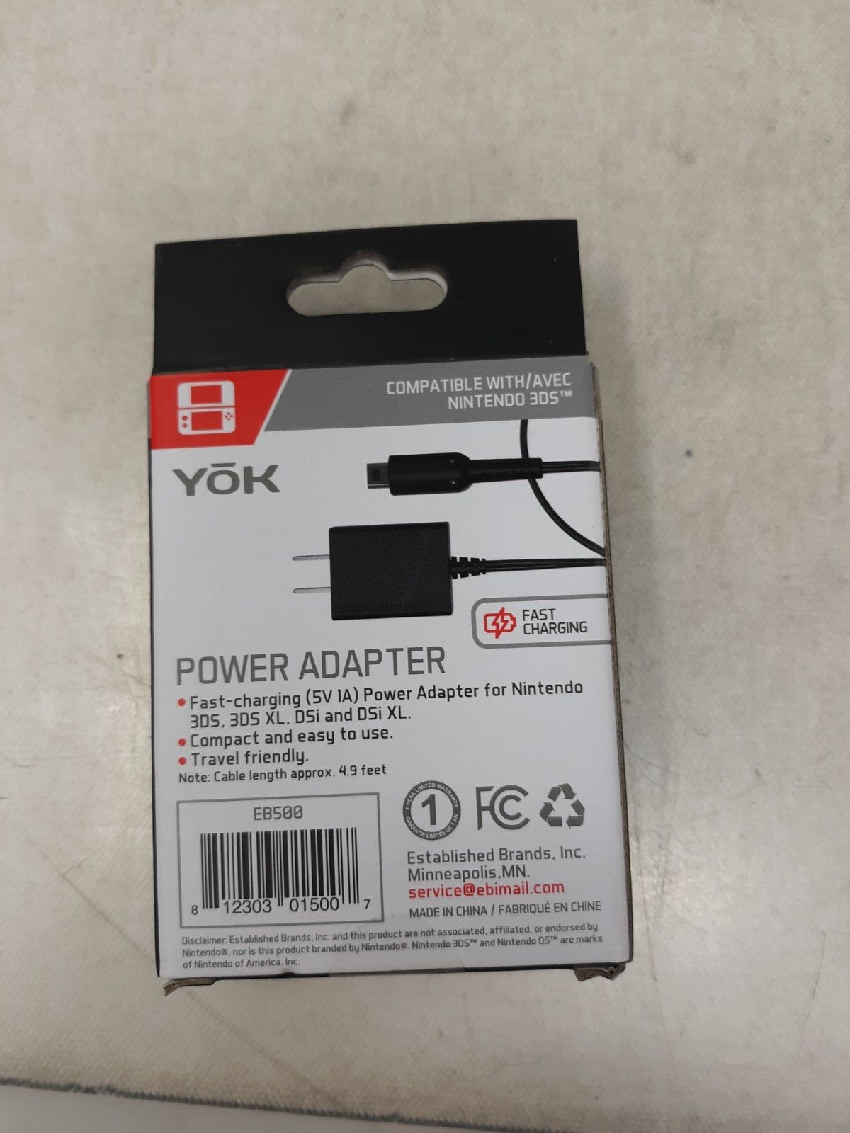 YoK AC Adapter for Nintendo 3DS, 2DS, and DSi