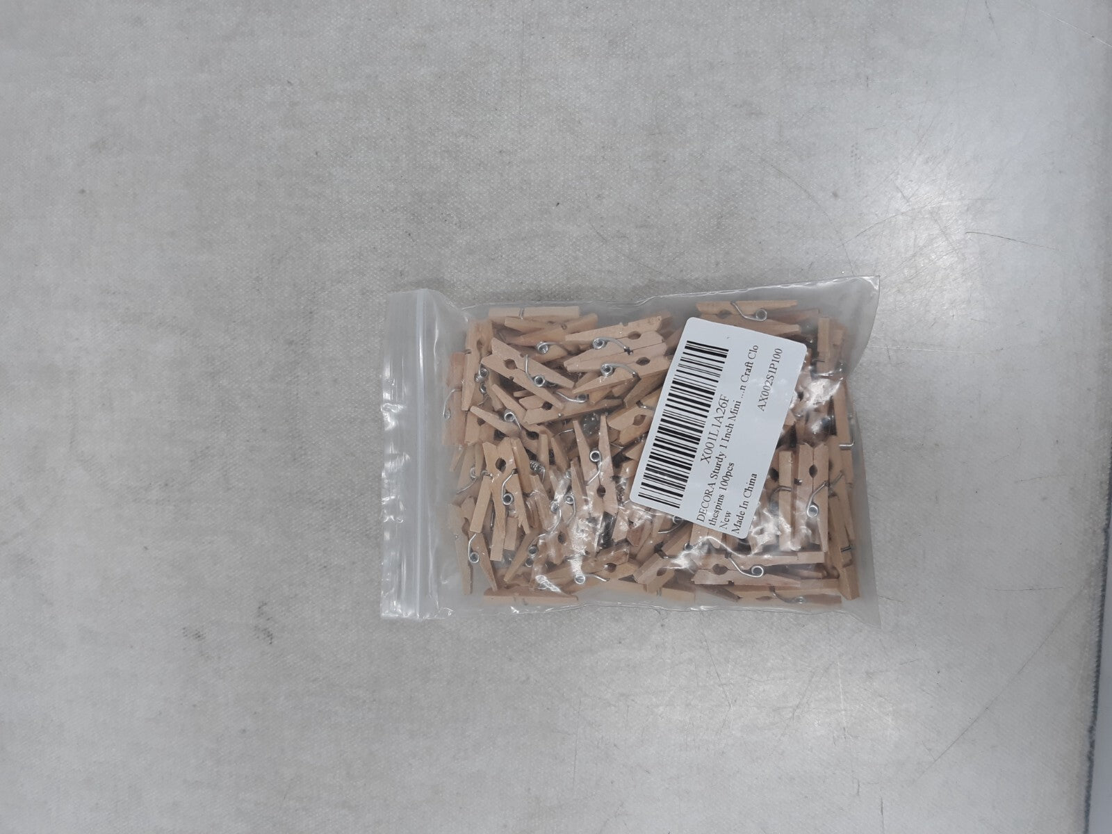 DECORA Sturdy 1 Inch Mini Wooden Craft Clothespins 100pcs