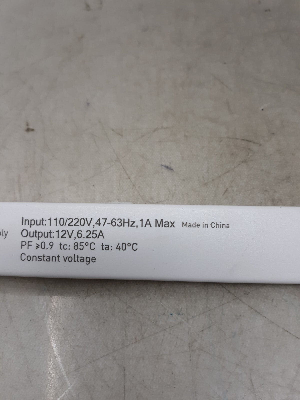 LED power supply transformer 12V 6.25A SLIM 8PP120075DCN